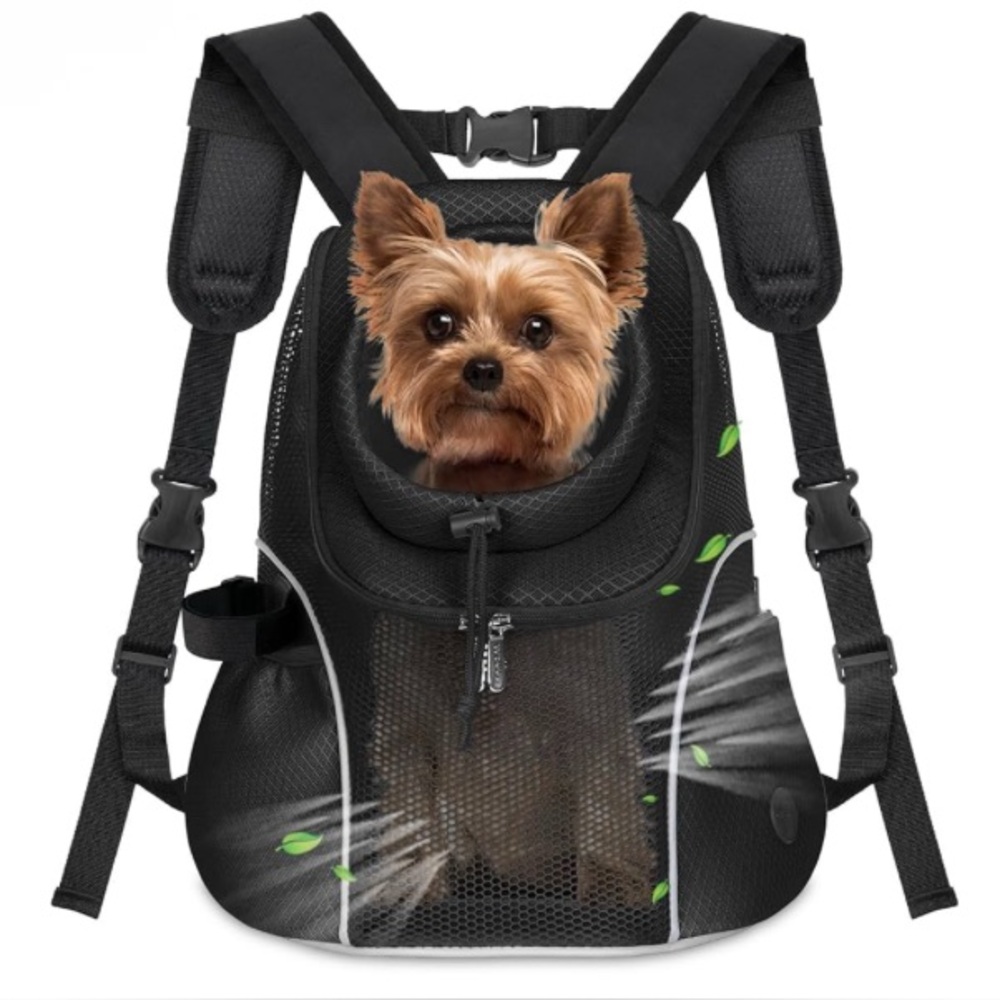 NWOT- WOYYHO Pet Dog Carrier Backpack (Size M: 5-9 lbs, Black)- never used